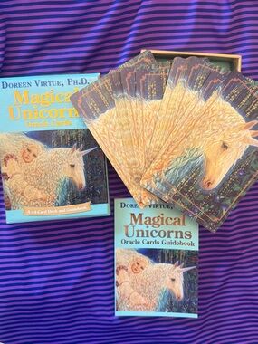 Discontinued Doreen Virtue Magical Unicorns Oracle Cards Full Deck 2005